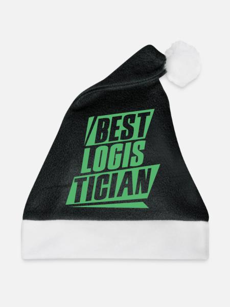 Bester Logistiker Logistik Logistikerin Spedition - Weihnachtsmütze - Schwarz/Weiß - Vorne