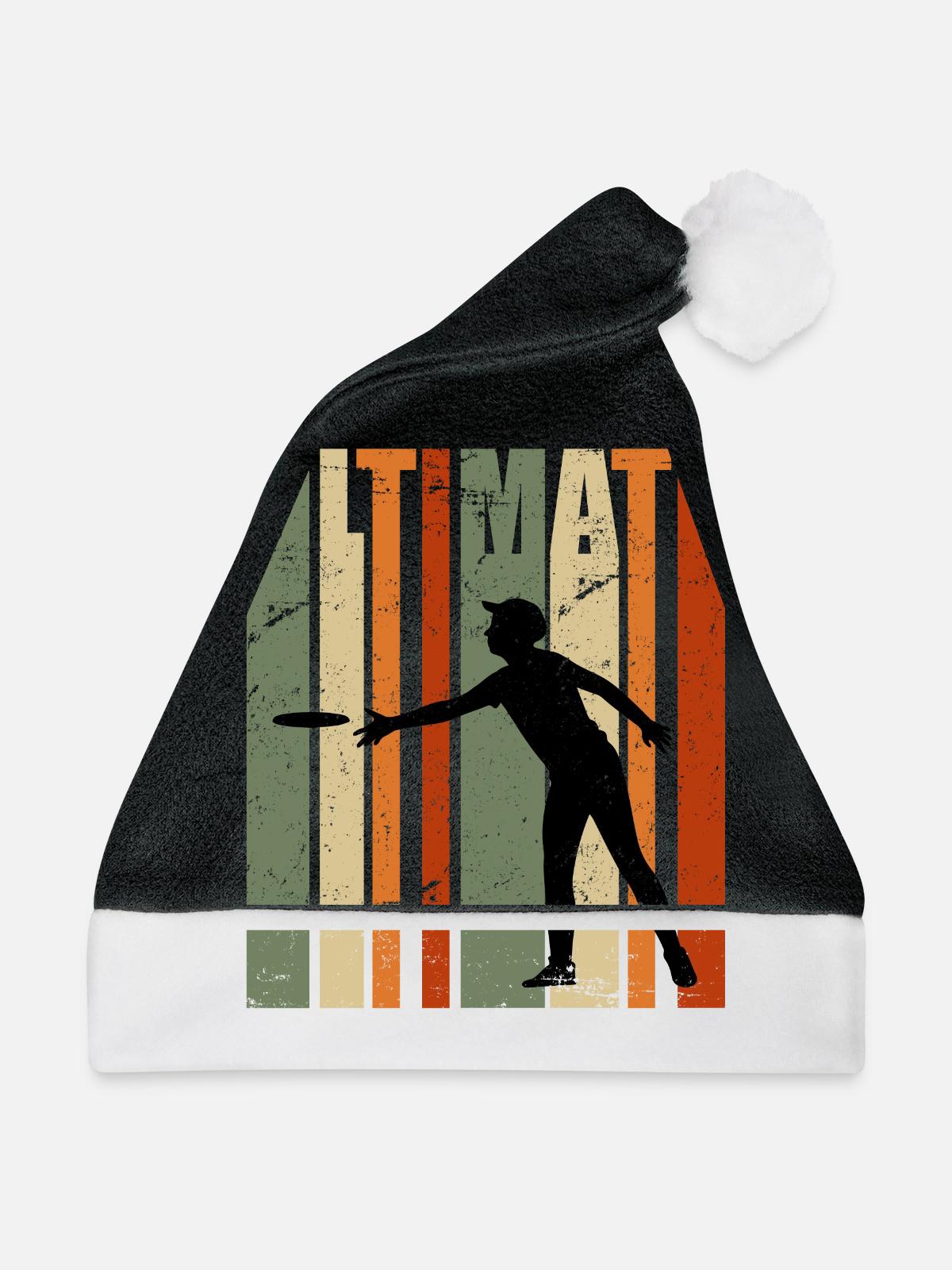 Ultimate Frisbee - Weihnachtsmütze - Schwarz/Weiß - Vorne