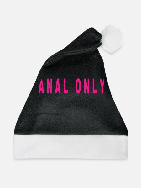 Anal Only - Weihnachtsmütze - Schwarz/Weiß