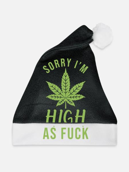 Cannabis - Weihnachtsmütze - Schwarz/Weiß