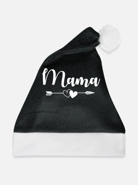 Mama - Weihnachtsmütze - Schwarz/Weiß