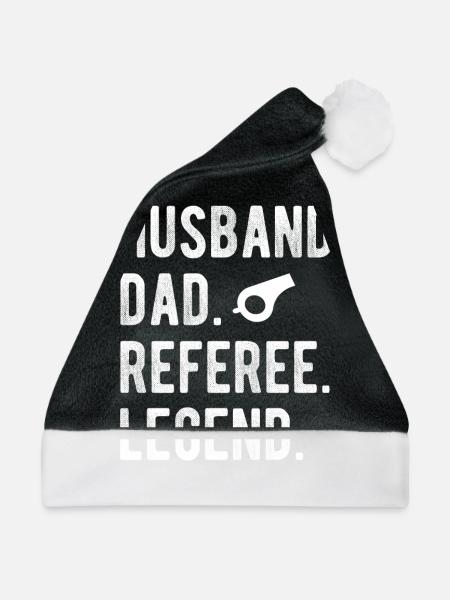 Schiedsrichter Ehemann Papa Referee Unparteiischer - Weihnachtsmütze - Schwarz/Weiß