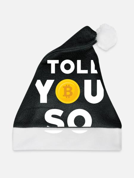 Bitcoin - Weihnachtsmütze - Schwarz/Weiß