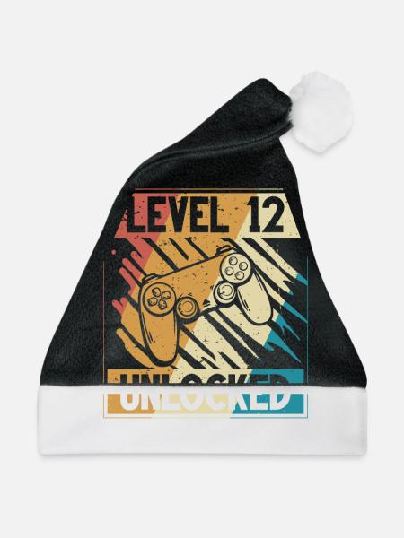 12. Geburtstag Gamer 12 Jahre - Weihnachtsmütze - Schwarz/Weiß