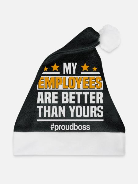 Entrepreneur Team Startup Stolzer Chef Sterne - Weihnachtsmütze - Schwarz/Weiß - Vorne