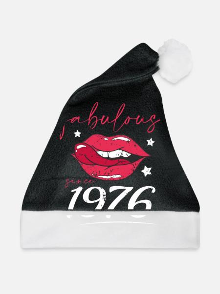 Fabulous since 1976 - Weihnachtsmütze - Schwarz/Weiß