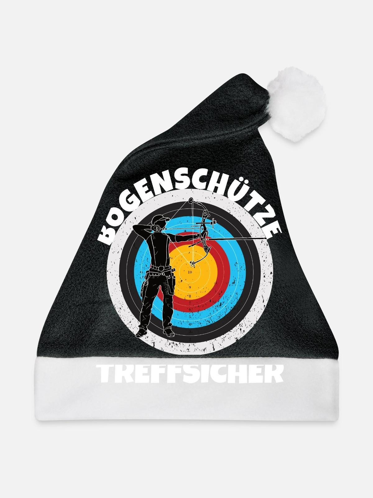 Bogenschütze - Weihnachtsmütze - Schwarz/Weiß - Vorne