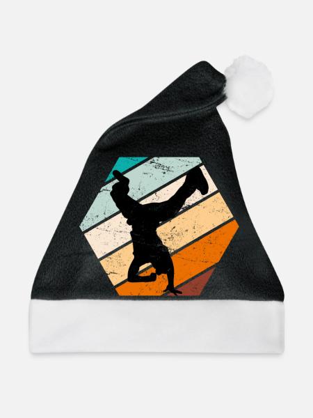 Breakdance Retro Breakdancer B-Boy - Weihnachtsmütze - Schwarz/Weiß