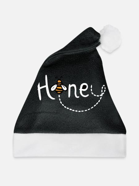 Honey - Weihnachtsmütze - Schwarz/Weiß - Vorne
