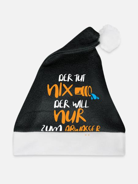 Abwasser Abwasserkanal Klempner Rohrreiniger - Weihnachtsmütze - Schwarz/Weiß