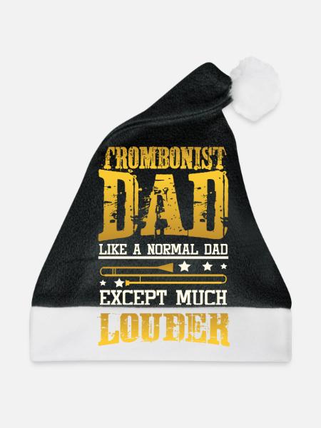 Posaune Papa - Weihnachtsmütze - Schwarz/Weiß