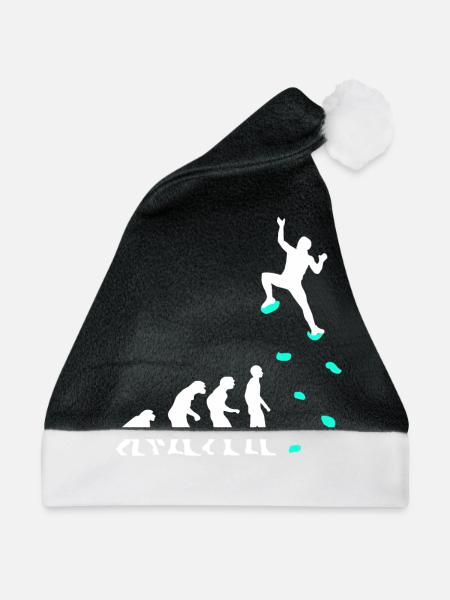 Klettern Evolution Klettergriffe Kletterwand - Weihnachtsmütze - Schwarz/Weiß - Vorne