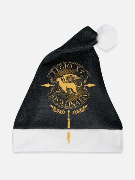 Legio XV Apollinaris - Römische Legion - Weihnachtsmütze - Schwarz/Weiß - Vorne