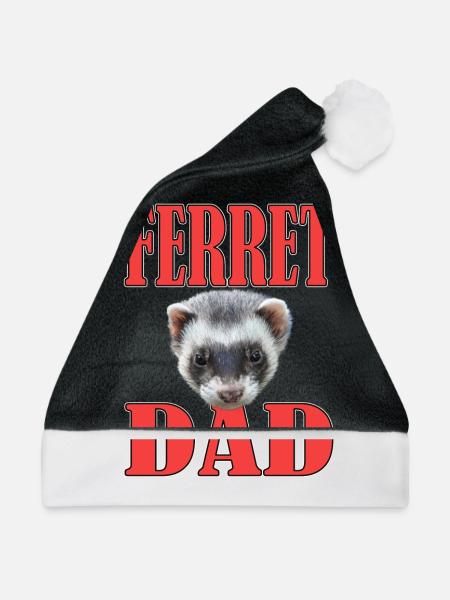 Frettchen Papa - Weihnachtsmütze - Schwarz/Weiß