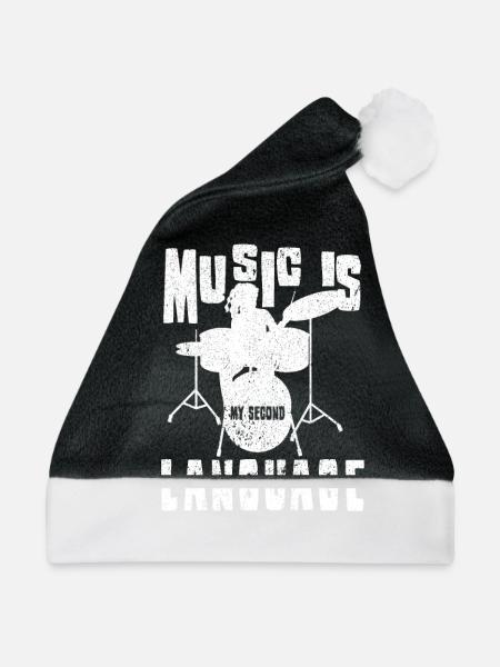 Musik Musiker Instrument Sänger Gesang Band - Weihnachtsmütze - Schwarz/Weiß