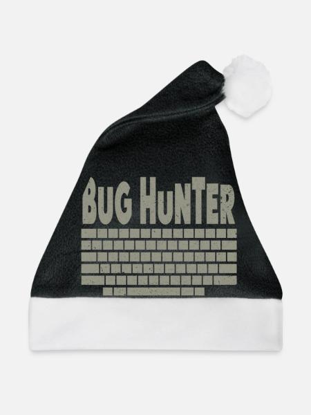Bugs Bug Gamer Game Zocker Spielfehler - Weihnachtsmütze - Schwarz/Weiß - Vorne