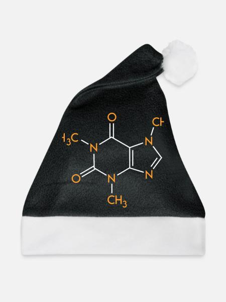 Kaffeetrinker Koffein Strukturformel Kaffee - Weihnachtsmütze - Schwarz/Weiß