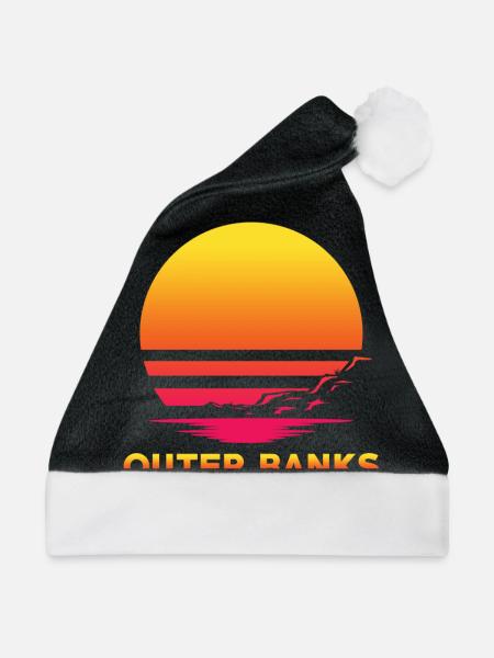 Outer Banks Retro Andenken - Weihnachtsmütze - Schwarz/Weiß - Vorne