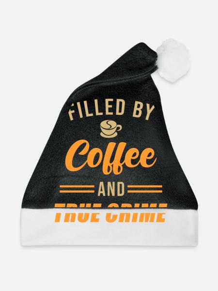 Kaffee und True Crime - Weihnachtsmütze - Schwarz/Weiß