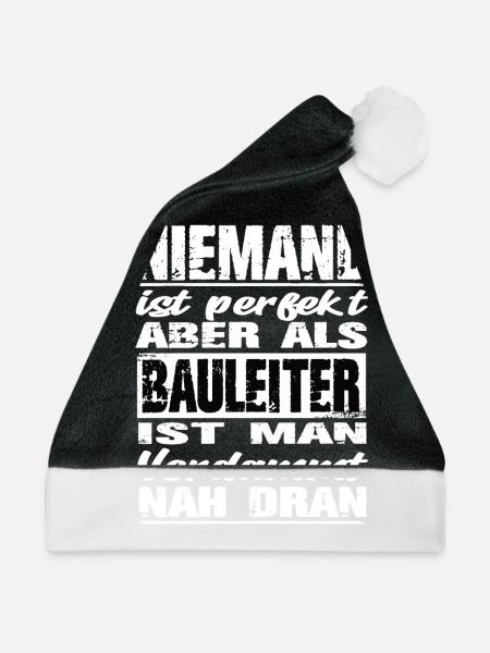 Bauleiter - Weihnachtsmütze - Schwarz/Weiß - Vorne