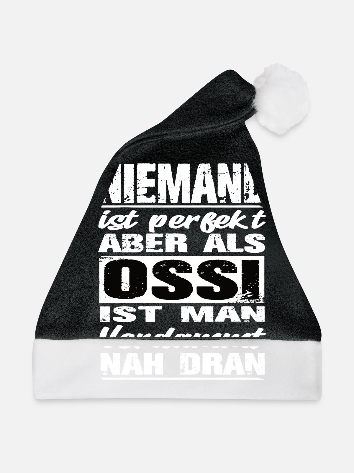 Ossi - Weihnachtsmütze - Schwarz/Weiß - Vorne