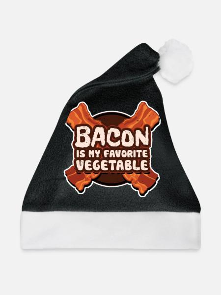 Bacon Speck Frühstück - Weihnachtsmütze - Schwarz/Weiß
