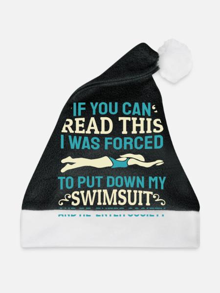 Schwimmen Schwimmer - Weihnachtsmütze - Schwarz/Weiß