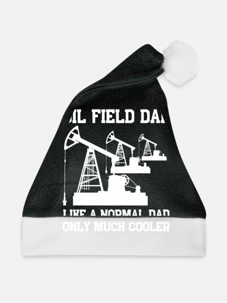 Fossil Fuel Oil Rig And Offshore Platform Drilling - Weihnachtsmütze - Schwarz/Weiß - Vorne