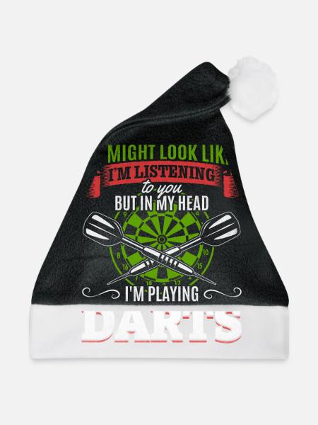 Dart Spieler - Weihnachtsmütze - Schwarz/Weiß