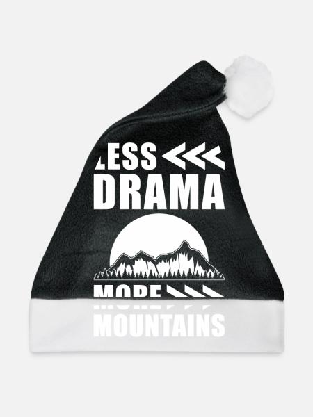 Berge - Weihnachtsmütze - Schwarz/Weiß