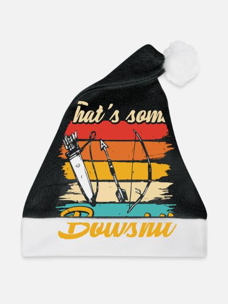 Bogenschießen, Bogenschütze, Bögen, Bogen - Weihnachtsmütze - Schwarz/Weiß - Vorne