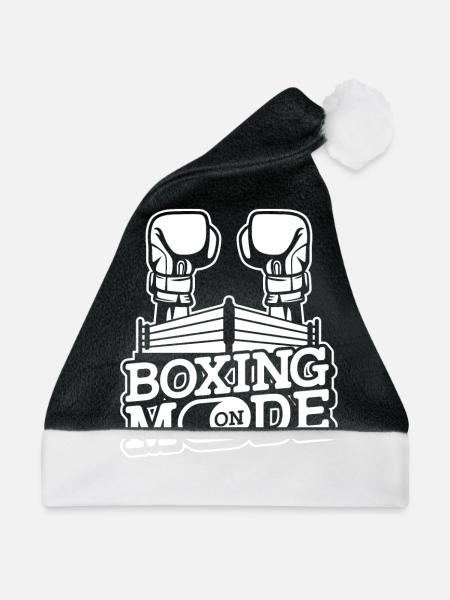 Boxen Boxing Boxer Boxkampf Kämpfer - Weihnachtsmütze - Schwarz/Weiß