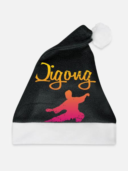 Qigong - Weihnachtsmütze - Schwarz/Weiß - Vorne
