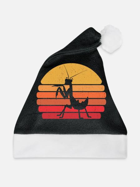 Gottesanbeterin - Weihnachtsmütze - Schwarz/Weiß - Vorne
