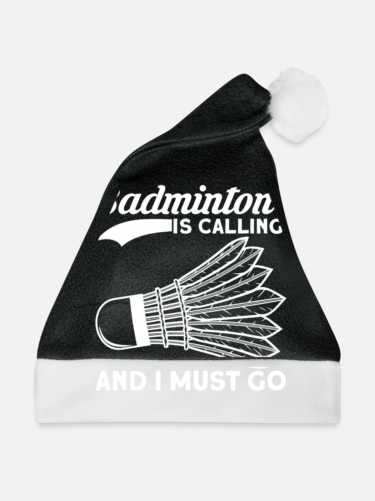 Badminton Federball - Weihnachtsmütze - Schwarz/Weiß - Vorne