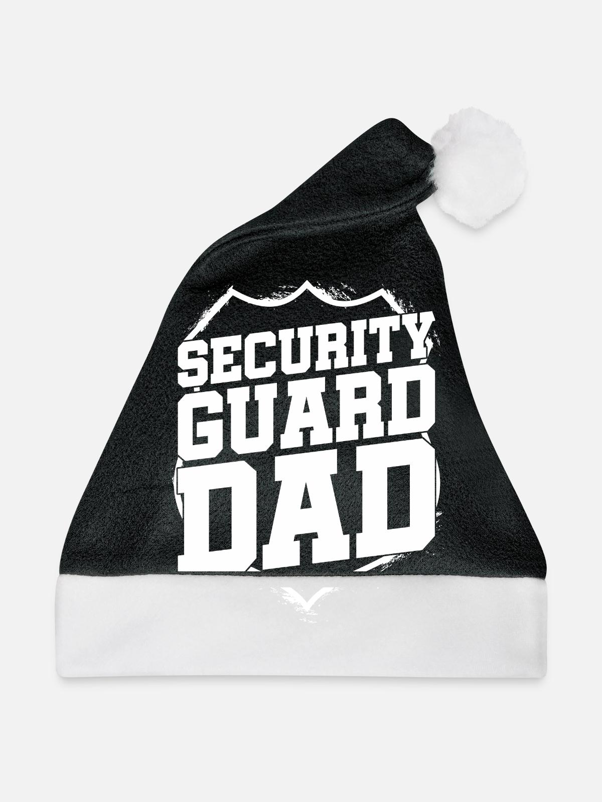Security Wachmann Sicherheitsdienst - Weihnachtsmütze - Schwarz/Weiß - Vorne