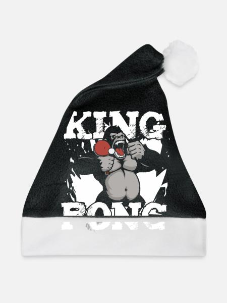 Tischtennis Ping Pong - Weihnachtsmütze - Schwarz/Weiß - Vorne