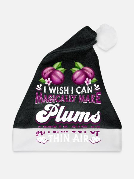Pflaumen - Weihnachtsmütze - Schwarz/Weiß - Vorne