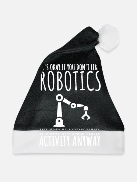 Robotics Robots Droid Builder And Robotics - Weihnachtsmütze - Schwarz/Weiß - Vorne