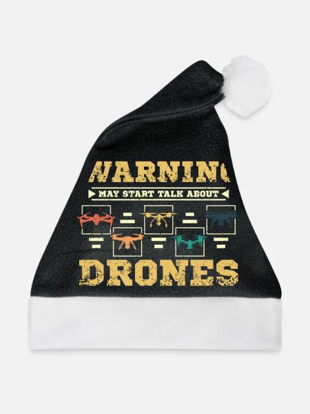 Talk about drones - Weihnachtsmütze - Schwarz/Weiß