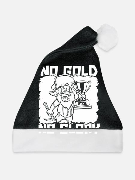 Goldbergbau Goldmine - Weihnachtsmütze - Schwarz/Weiß