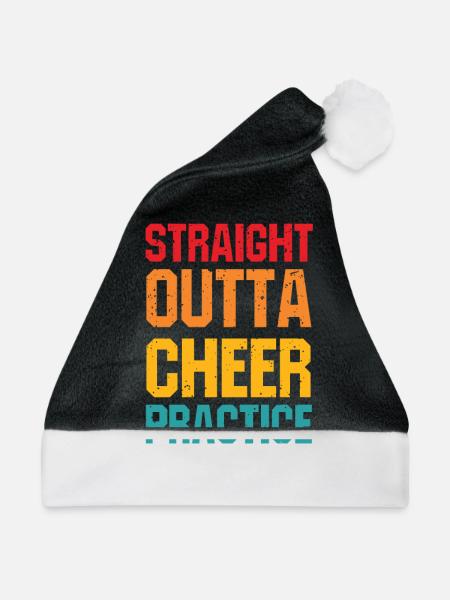 Straight Outta Cheer Practice - Weihnachtsmütze - Schwarz/Weiß