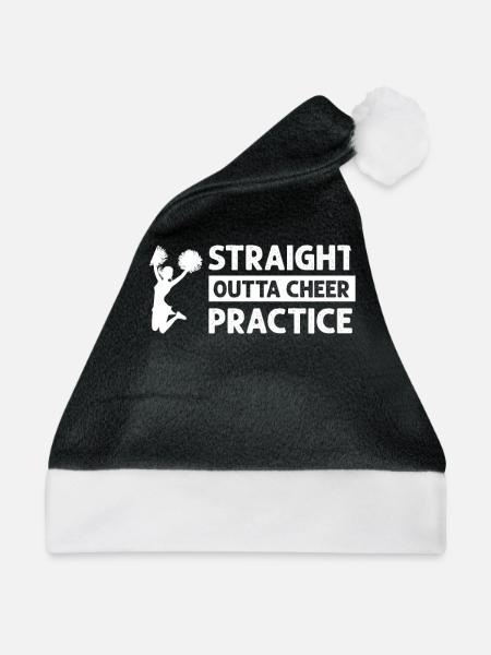 Straight Outta Cheer Practice - Weihnachtsmütze - Schwarz/Weiß