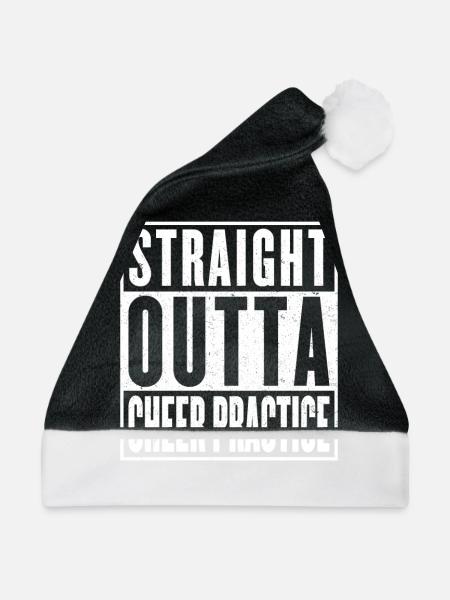 Straight Outta Cheer Practice - Weihnachtsmütze - Schwarz/Weiß