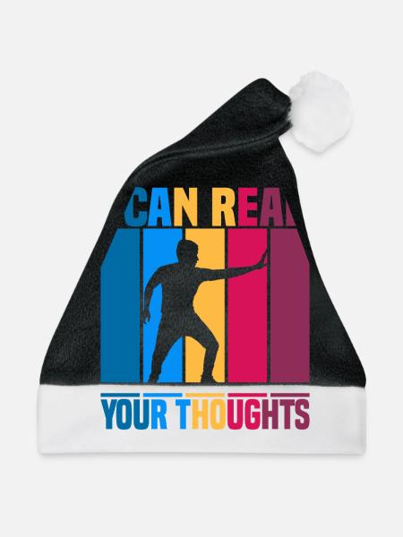 I Can Read Your Thoughts - Weihnachtsmütze - Schwarz/Weiß - Vorne