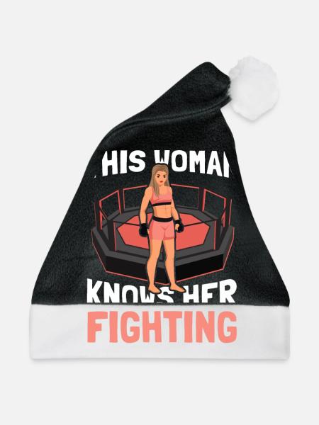 MMA Mixed Martial Arts - Weihnachtsmütze - Schwarz/Weiß - Vorne