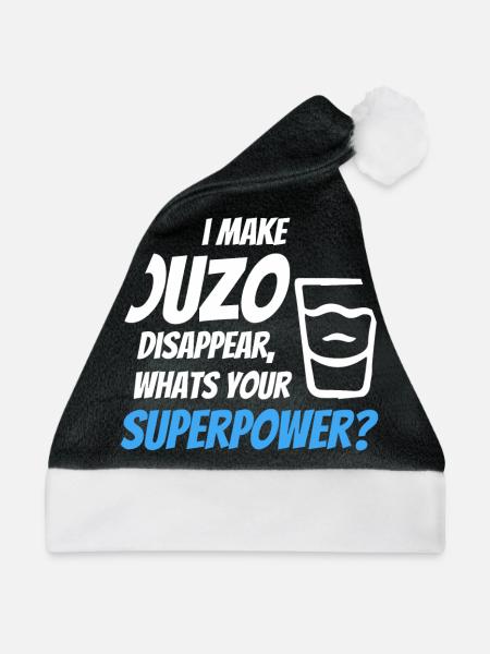 Ich Lasse Ouzo Verschwinden - Weihnachtsmütze - Schwarz/Weiß