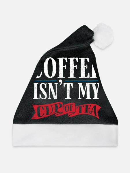 Teeliebhaber, Teetrinker, Tee, Teezeit - Weihnachtsmütze - Schwarz/Weiß