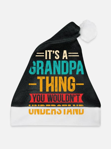 Opa Sache - Weihnachtsmütze - Schwarz/Weiß