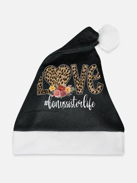 Bonus-Schwester Beste Stiefschwester Geschenk - Weihnachtsmütze - Schwarz/Weiß